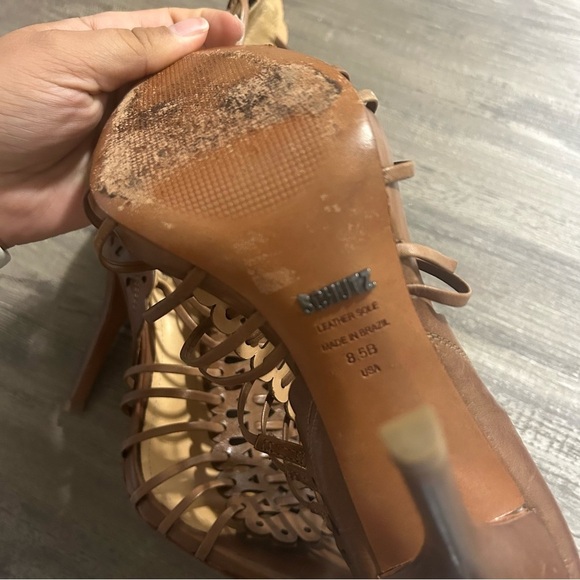 Schutz Floryane High Heels Brown Leather - Picture 4 of 7